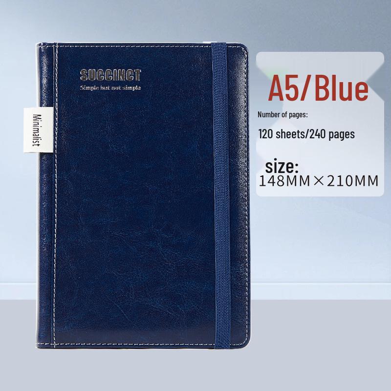 A5 Business High-End Notebook with Side Insert for Meetings, Custom Logo Printing Available.