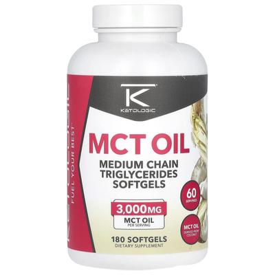 MCT-Öl, 3.000 mg, 180 Weichkapseln (1.000 mg pro Weichkapsel)