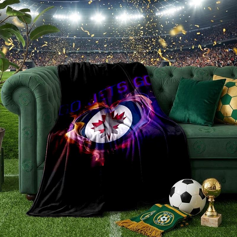 Winnipeg Spirit Throws Blanket Flannel Blankets Plush for Couch Bed Gifts for Men Women Travel Picnic Blanket Christmas Fan Gifts