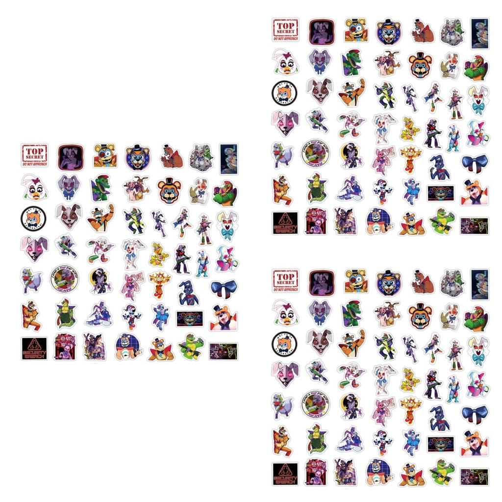 Terrifyingly Awesome Fnaf Security Breach Horror Game Stickers Set 50pcs
