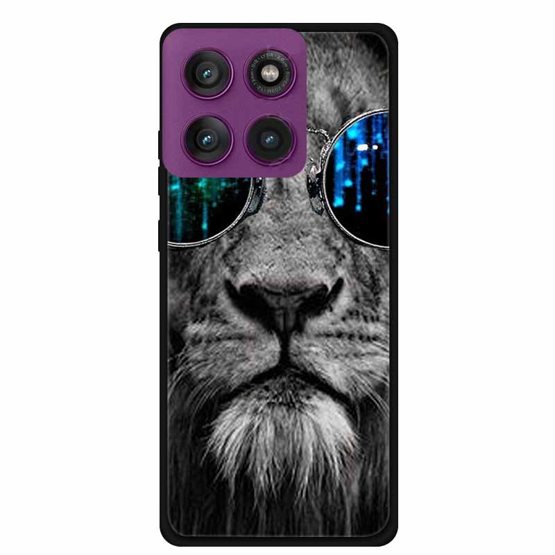 For Motorola Edge 60 Pro 5G Case Edge60 Pro Phone Case Tiger Black Silicone Soft Back Cover For Motorola Edge 60 Pro Case Coque