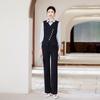 Women's Irregular Vest & Wide-Leg Pants Set