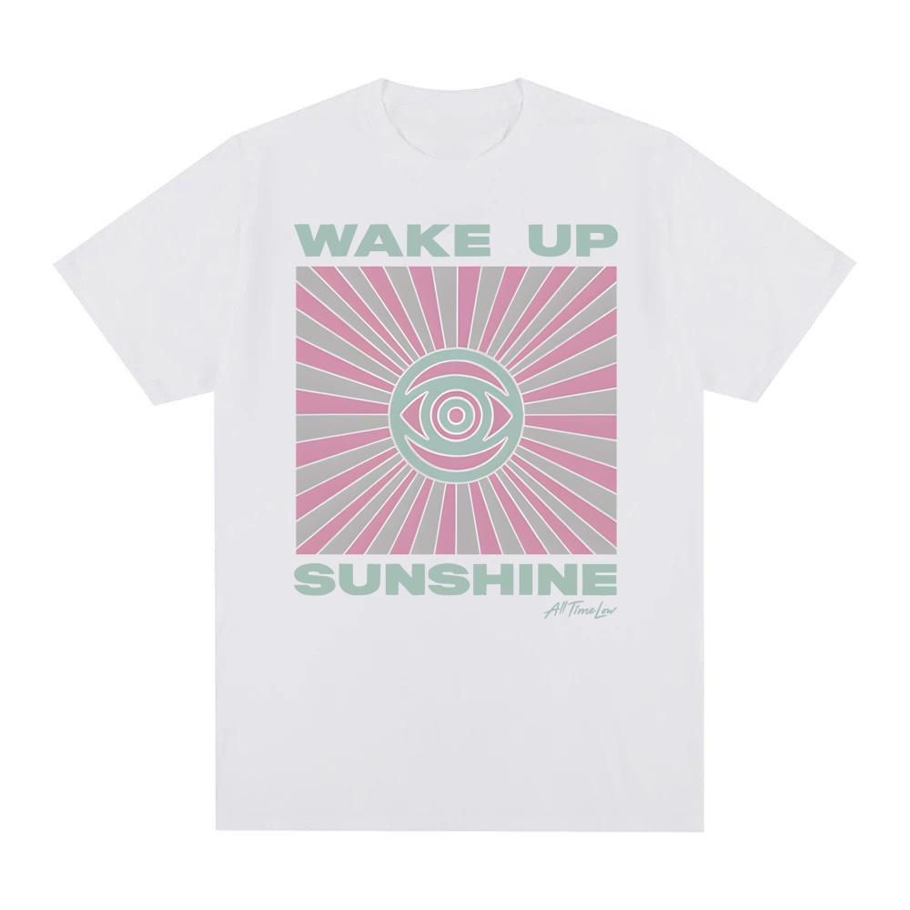 WAKE UP SUNSHINE RAYS TSHIRT All Time Low 100Cotton Teeshirt Same as official website Graphic Printing High Quality Tshirt