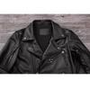 Chinese Size Heavy Motorcycle Jacket Natural Cowhide Leather Top Layer Causal Vintage Retro Moto Suit Leather Coat Winter