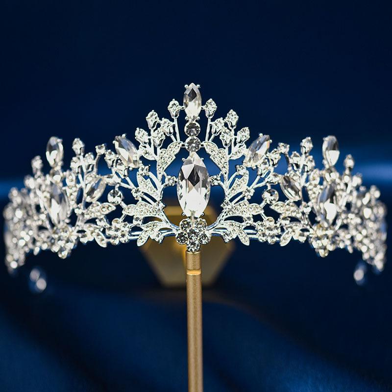 Bridal Tiara Crown Wedding Dress Hair Accessories Stage Host Welcome Baroque Queen Birthday Jewelry Women
