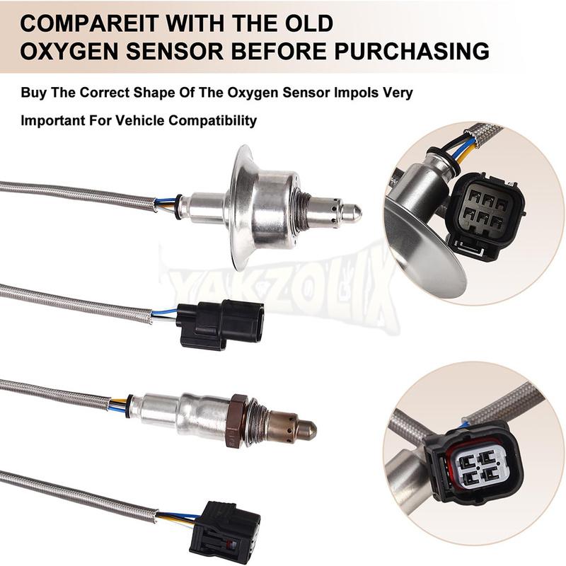 2 Pcs For Honda Accord Acura RDX TLX 2018- Car Up Downstream Oxygen O2 Sensor 234-5726 234-8046 36531-6A0-A01 36532-6A0-A01