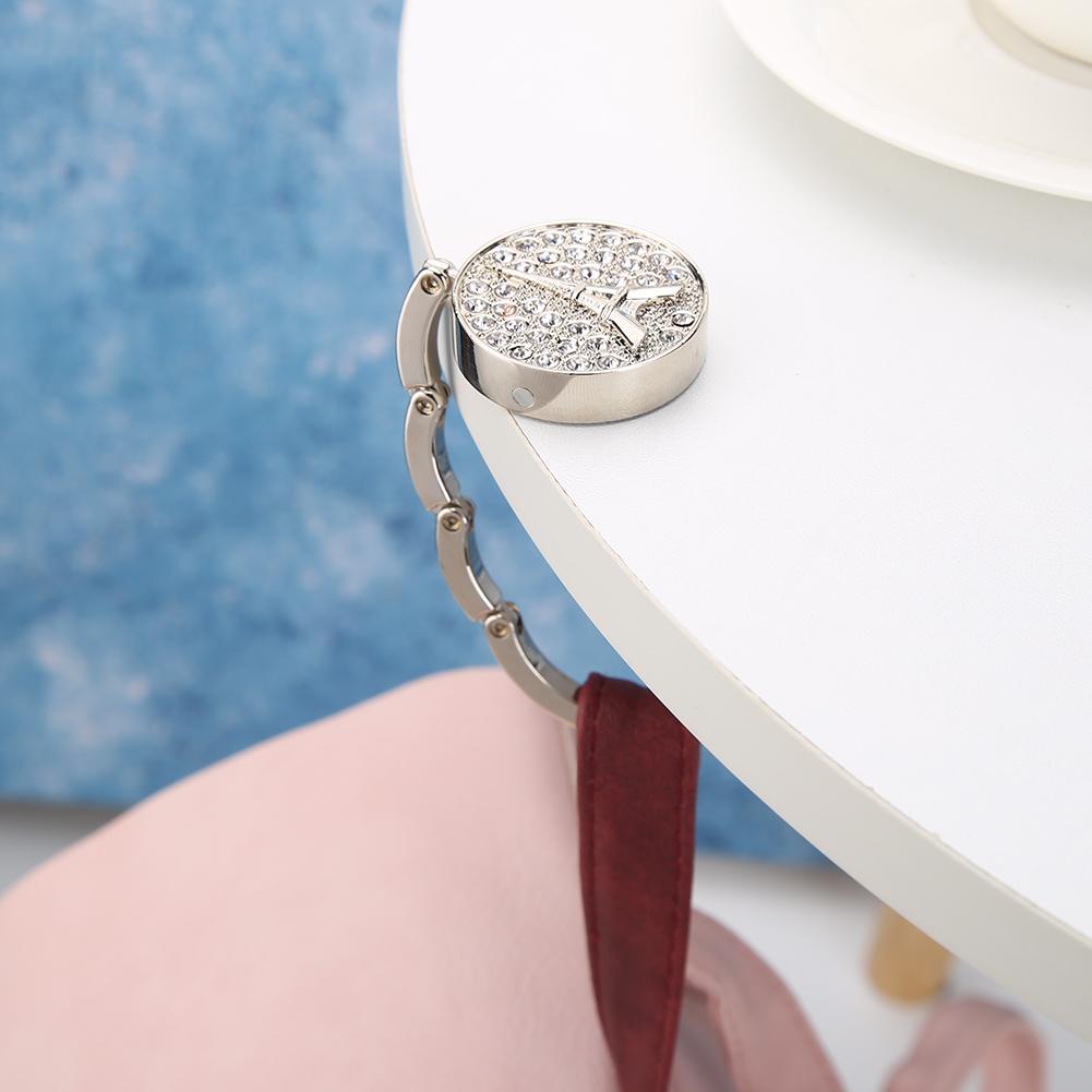 Utsökt väskhållare för bord Bärbara handväskekrokar Bordshållarkrok Rosmönster Handväskhängare Hållare Dekoration Handväskhängare