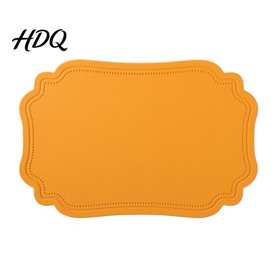 Spill Resistant Placemat PVC Placemat Waterproof Non-Slip Table Mat Easy to Clean оранжевый
