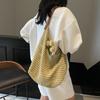 Lazy Wind Tote Bag Women's New Niche High-end Woven Bag Seaside Vacation Shoulder Bag
