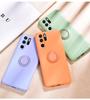 Metal Ring Holder Liquid Silicone Case For Huawei P40 P30 P20 Mate 20 30 Pro Lite Kickstand Nova 5T 6 7 SE Pro Honor 20S Cover