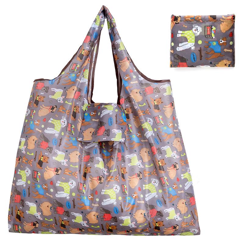 Large 210D Oxford Cloth Folding Tote - Portable, Durable Shopping & Storage Bag