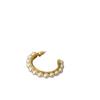 Elegant C-Shaped Gold-Plated Imitation Pearl Earrings with 925 Silver Post for Women