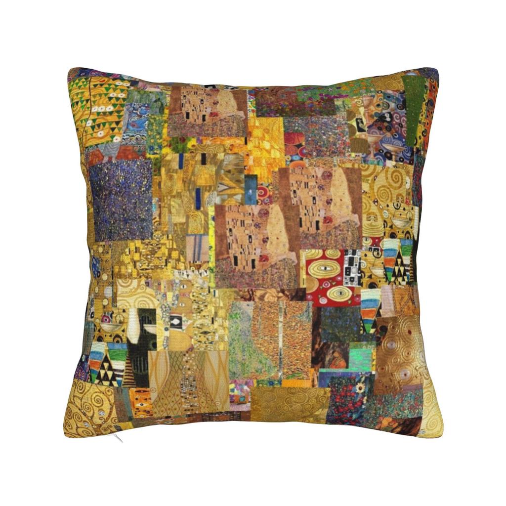 Gustav Klimt Freyas Pillowcase Polyester Cushion Cover Decorations Abstract Art Pillow Case Cover Home Square 45X45cm