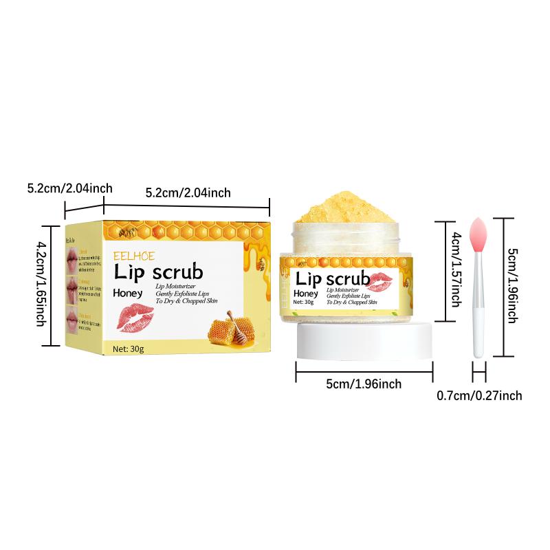 Moisturizing Lip Scrub Natural Fruit Blend Deep Clean Dead Skin Honey Strawberry Orange Lip Care Routine