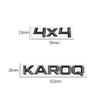 MetaL 3D Badge Logo Car Rear Trunk Body Sticker Letter Emblem For Skoda Karoq 4X4 Accessories Glossy Black Matte Black
