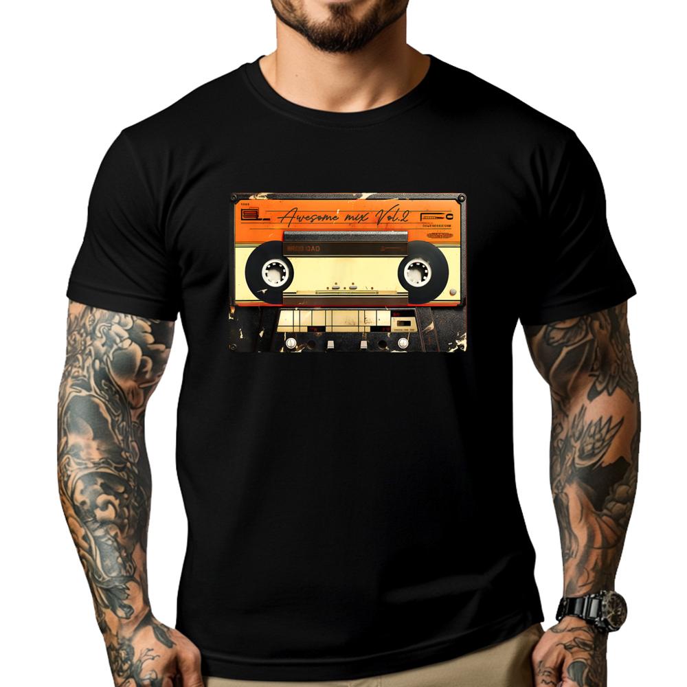 

Retro Cassette Awesome Mix Vol 2 Old Cassette Luxury Clothing Men Clothing Vintage T Shirts Women New In Tops & Tees - Men s ... S разноцветный
