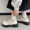 Fashion New Vintage Mary Jane Small Leather Shoes 2024 Spring and Autumn Thick Sole Versatile Design Feel Single Shoe Zapatos De Mujer