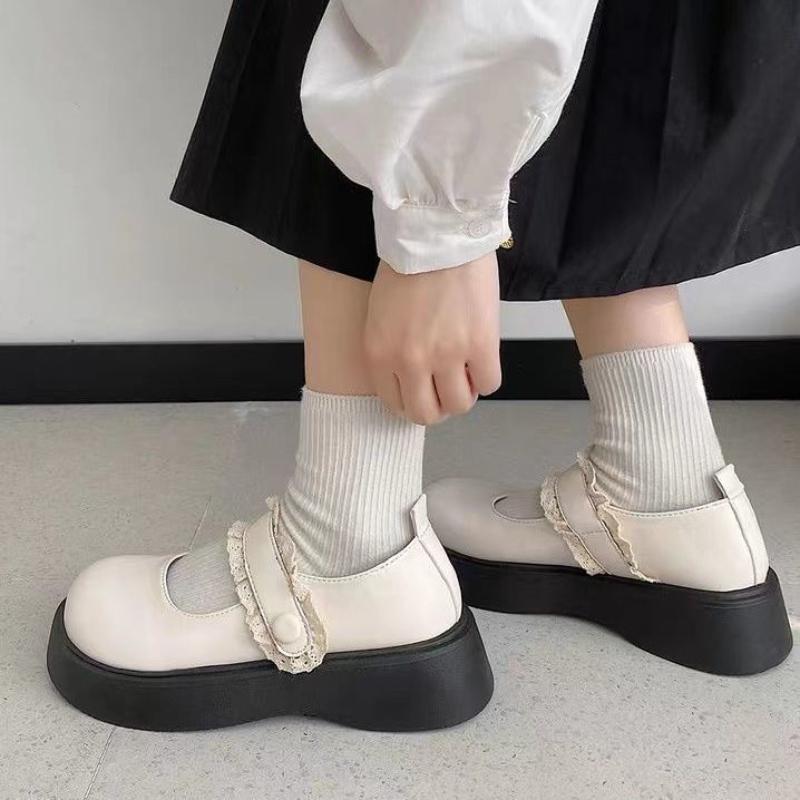 Fashion New Vintage Mary Jane Small Leather Shoes 2024 Spring and Autumn Thick Sole Versatile Design Feel Single Shoe Zapatos De Mujer