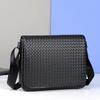 Huongaiye New Men's Shoulder Bag Business Casual Messenger Bag Plaid Men's Bag Slash Shoulder Bag