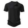 Men's Summer Solid Color Polo Shirt, Short Sleeve Button Down Breathable Casual Outdoor Sports Fashion Tops