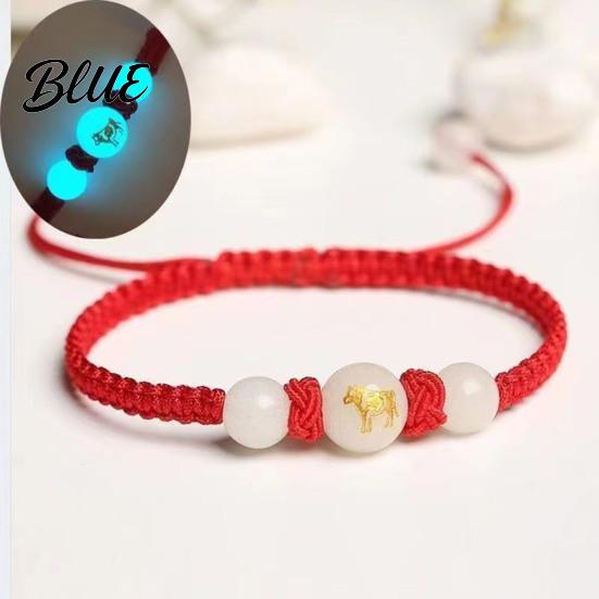 Glow In The Dark Bracelet Snake Year Lucky Red Rope