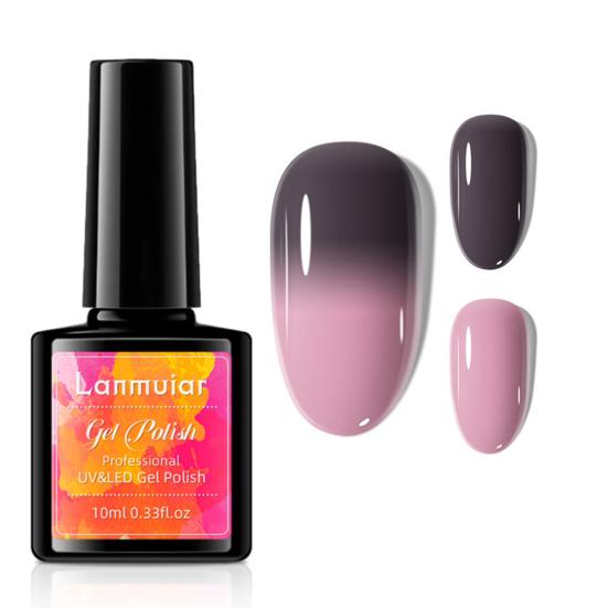 10 ml Schnelltrocknend Sichere Inhaltsstoffe Mehrere Farben Nagellack Temperaturverlaufsänderung Gel-Nagellack Nagelzubehör