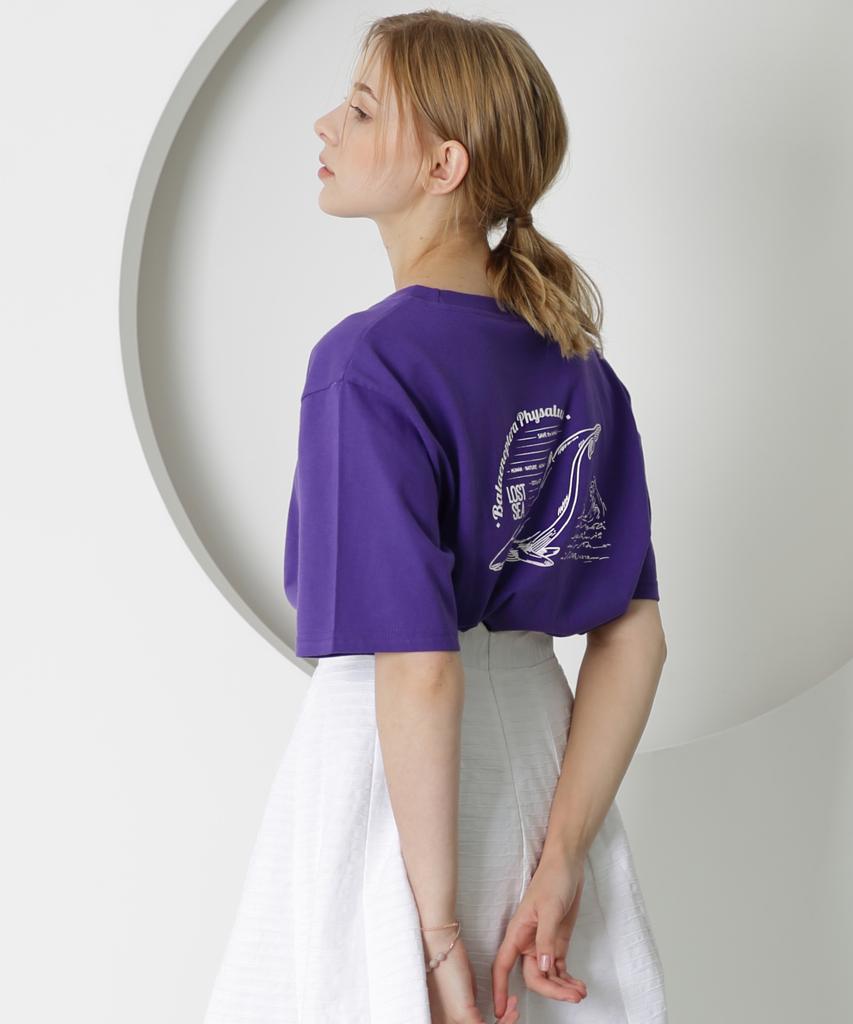 Eoboneoseu Whale Short Sleeve T-Shirt [Purple]