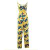 Stilvoller Jumpsuit mit Schleife und Blumenmuster, rückenfrei, Trägerträger, weich, alltagstauglich für drinnen und draußen