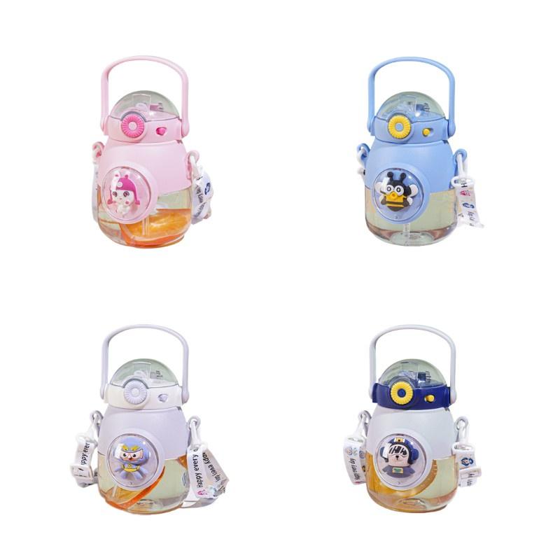 Niedlicher und moderner Trinkbecher mit Plastikstrohhalm für Kinder, perfekt für Kindergarten- und Grundschulkinder