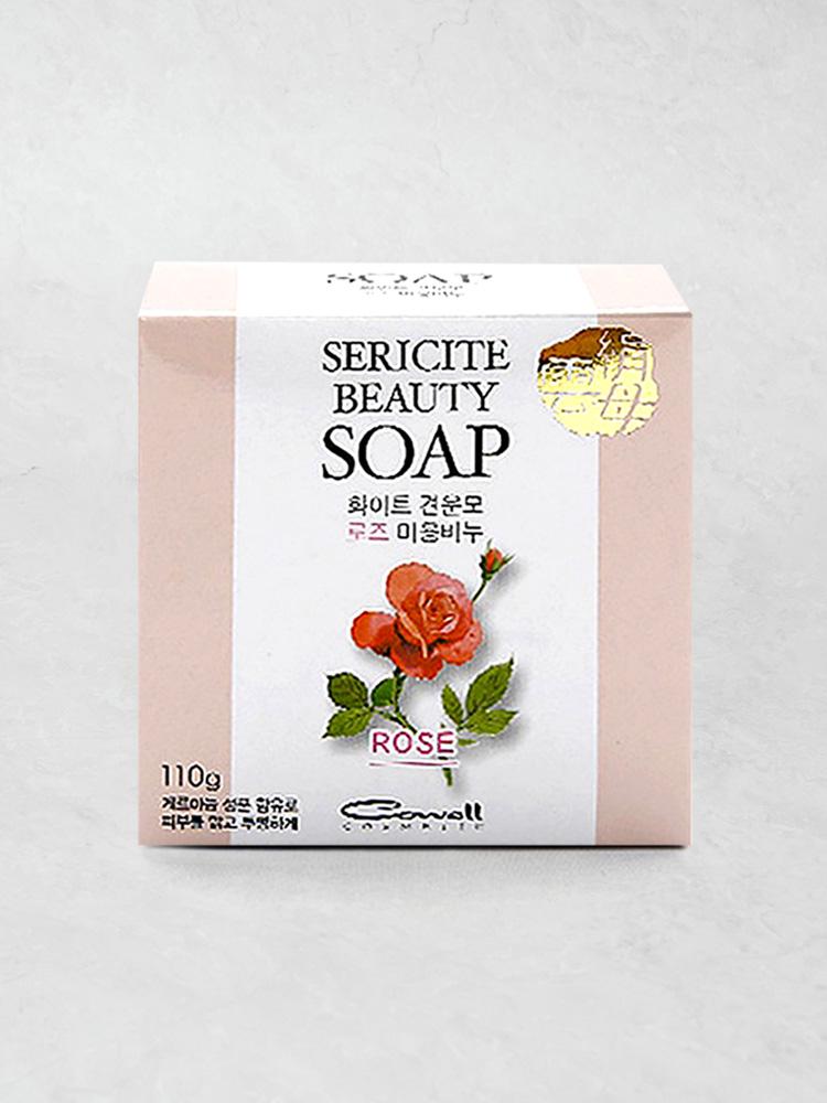White Sericite Mineral Beauty Soap - Rose Scent 1ea
