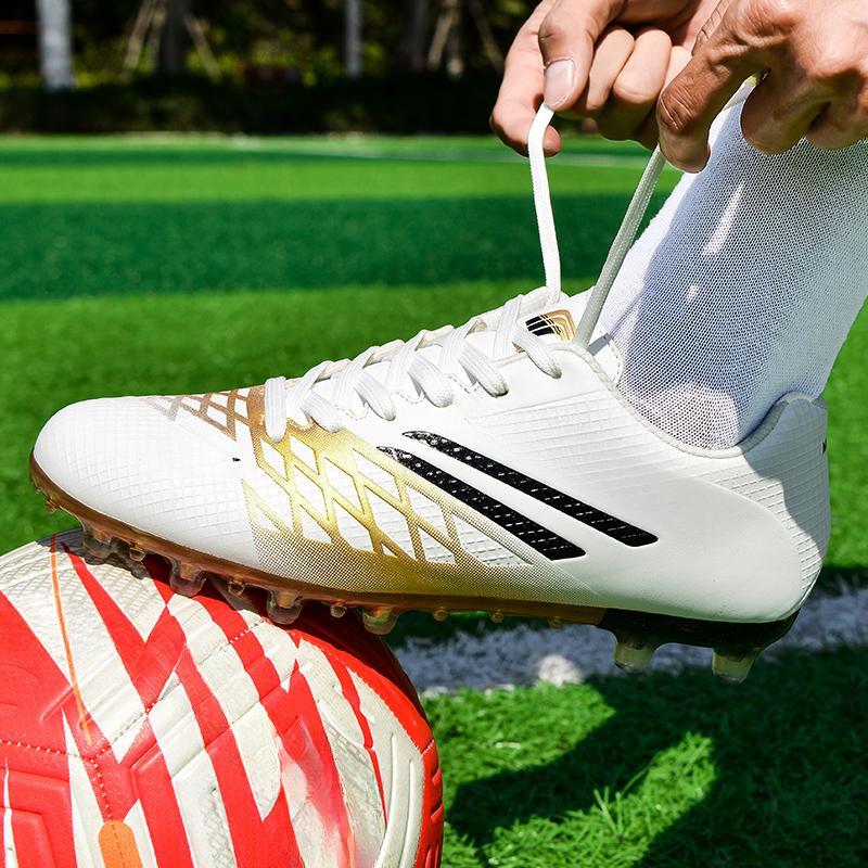 Men's Large-scale Football Shoes Long Nail Anti-slip and Wear-resistant TPR Artificial Corthop Outdoor Children's Football Shoes