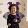 Spider Web Cosplay Outfit Bat Wing Halloween Kids Skirt Children Costume Set  Dress Up