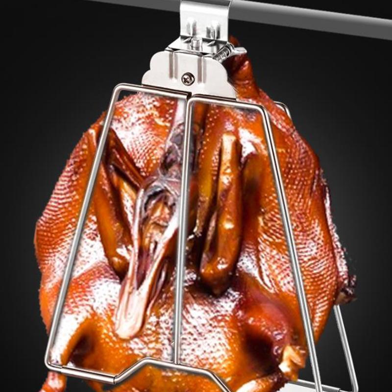 Stainless Steel Chicken Roast Duck Clip Hook Board Shelf Beer Oven Grill Bbq Barbecue Net Cured Duck Burning Tool Bbq Skewers