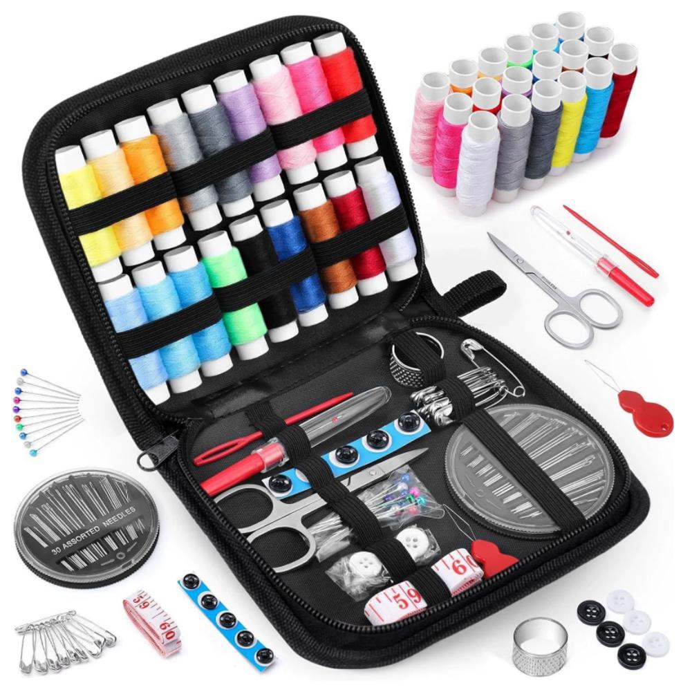 Linen Needlework Book Embroidery Stitch Guide DIY Craft Kit 86 Tools with Threads Portable Sewing Technique Book Accessories
