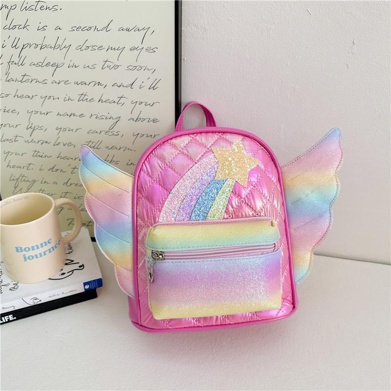 School Bag New Foreign Style Little Girl Backpack Love Small Wings Lightweight and Versatile Go Out Snack Bag Batch