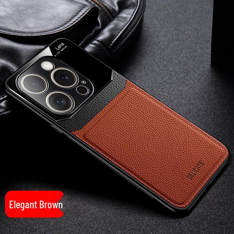 iPhone 16 Pro Max Leather Texture Phone Case - Compatible with iPhone 15, 14, 13, 12, 11, XS
