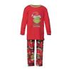 2Pcs/Set Christmas Family Pajamas Set Matching Xmas Sleepwear Family Holiday Sleepwear Set Cartoon Design Couple Outfit