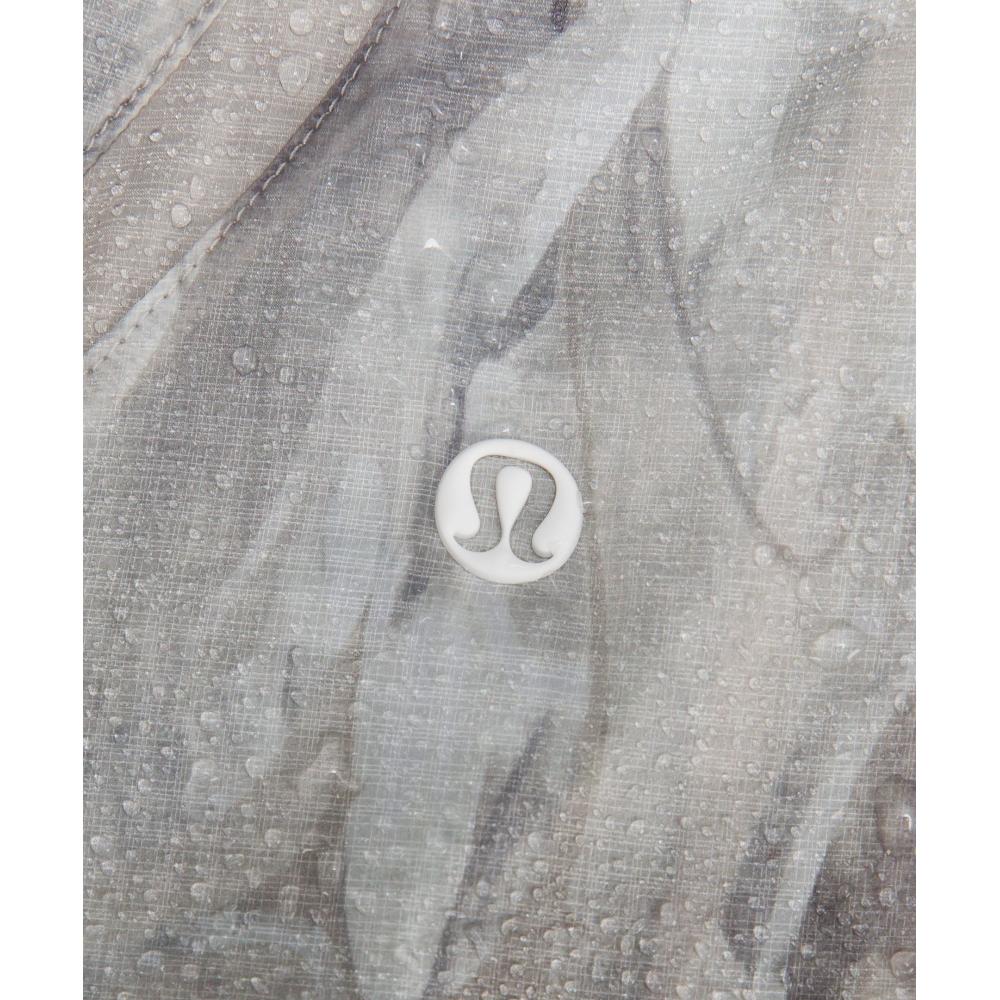 Lululemon Lightweight Woven Side Snap Anorak Marble Meld Light Multi Dove Grey