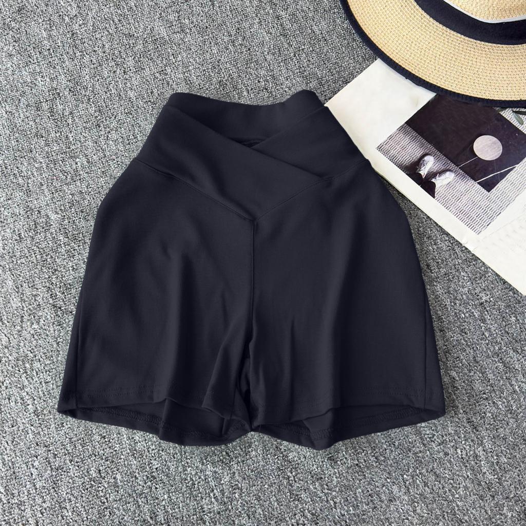 Damen Farbige V-Taillen-Schmal geschnittene Modische Vielseitige Lässige Trend-Shorts Mit Hüftabdeckung