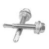 250Pcs Self-Tapping Screw Assortment Kit Outer Hexagon Drive Fully Threaded Self-drilling Screw High Quality 410 Stainless Steel