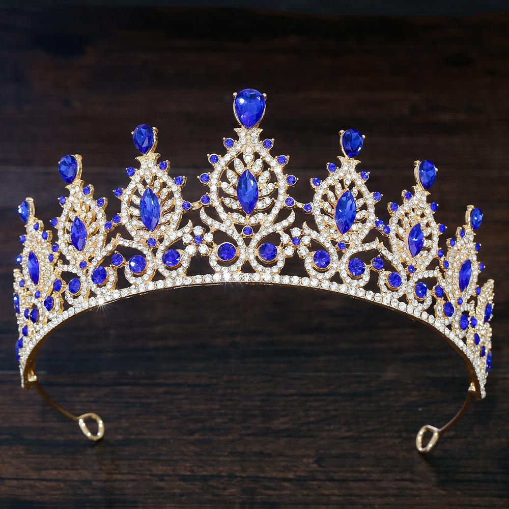 DIEZI Elegante AB Kristall Tiara Krone für Damen Mädchen Hochzeit Geburtstagsparty Barocker Luxus Strass Krone Haar Schmuck