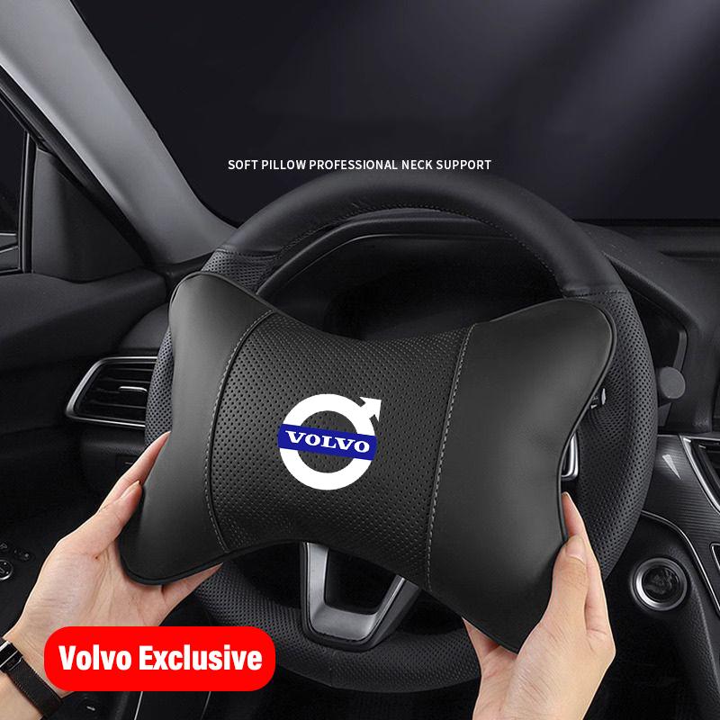 Almofada de Conforto de Espuma de Memória para Apoio de Cabeça de Banco de Carro de Couro de Alta Qualidade Interior Automotivo Para Volvo Rdesign V60 V40 XC90 XC60 V50 S90 V90