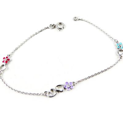 [L0063] - Silver Bracelet 'Iphigénie' Tutti Frutti
