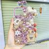 Hot Bling 3D Perfume Bottle Case for iPhone 13 11 12 14 Pro Max XR XS X 8 7 Plus/Samsung S23 S22 S21 Ultra S10 S9 S8 Plus 3D Pumpkin Bear Covers Strap