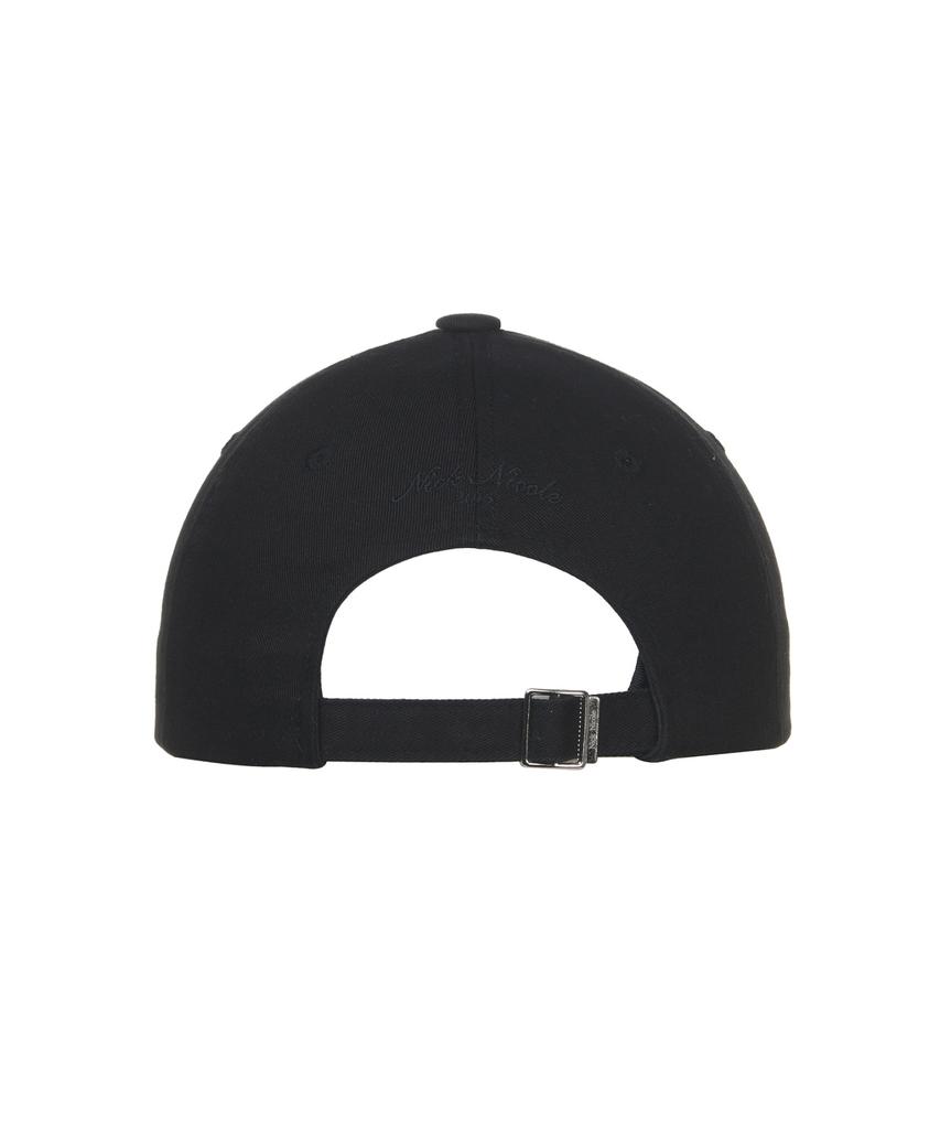 Nigaennikol Nicole Lettering Ball Cap_Deep Black
