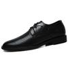 Large Size Men's Shoes Polished Retro Business Dress Leather Shoes Men Hollow Breathable Middle-aged and Elderly Father Shoes Men