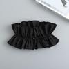 Women's Solid Colour Black White Vertical Cotton Fake Collar Ruffled Neck Collar Fashion Lace False Collar Four Seasons