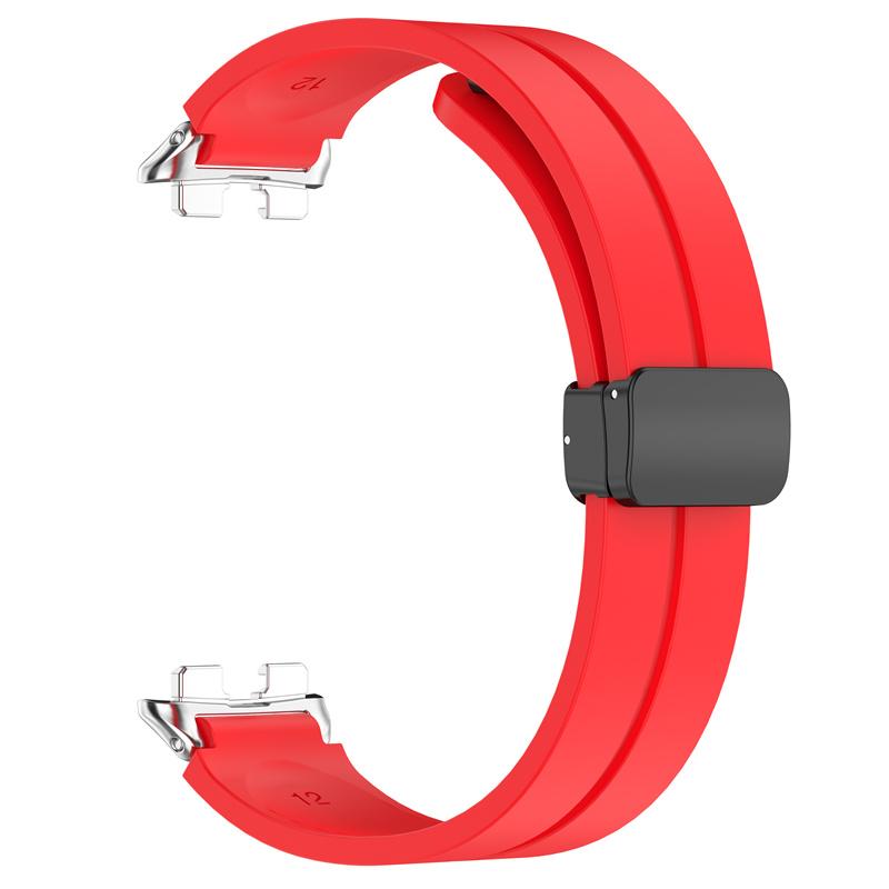 

Magnetic Strap For Huawei Band 11 11Pro Accessories Sport Silicone Breathable bracelet pulseira correa for Huawei Band 10 9 8 NFC huawei band 11/11Pro червоний