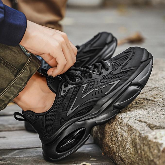 Novos Sapatos Respiráveis de Verão para Homens – Tênis Esportivos Casuais Versáteis da Moda com Sola Grossa para Corrida