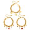Sweet Mori Cherry Strawberry Pearl Stainless Steel Bracelet Women'S, Versatile Premium Adjustable Jewelry